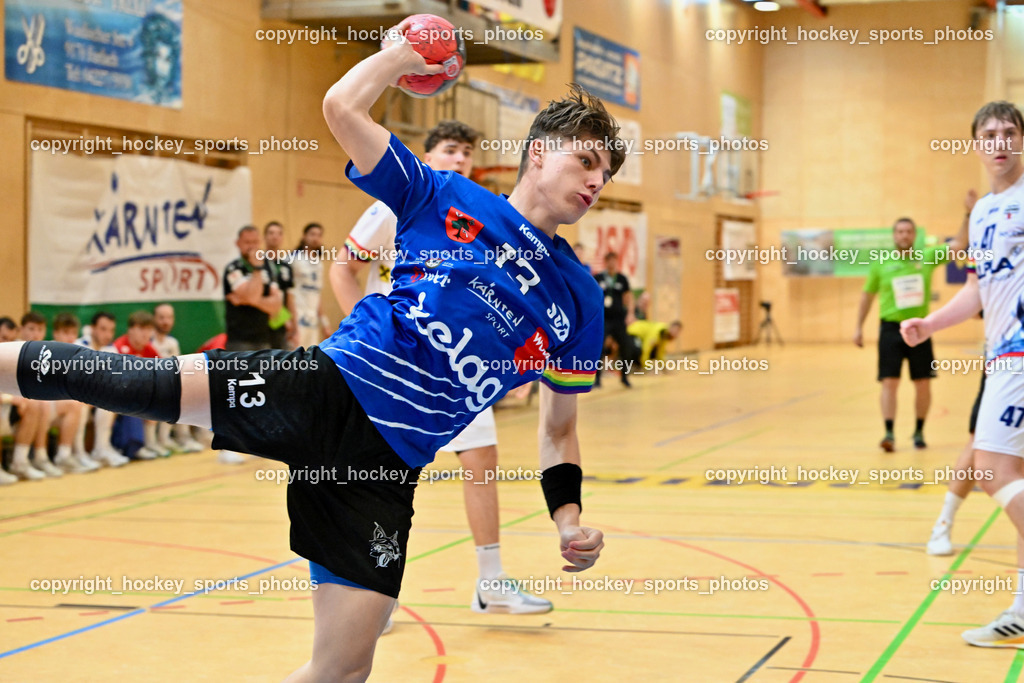SC Ferlach vs. ALPA HC Hard | #13 Rakipov Smakaj Ali SC Ferlach, SC Ferlach vs. ALPA HC Hard, SC Ferlach vs. ALPA HC Hard am 30.04.2024 in Ferlach (Ballspielhalle Ferlach), Austria, (Photo by Bernd Stefan)