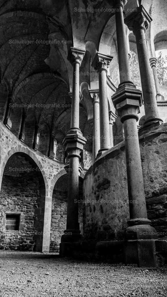 Klosterruine Heisterbach | Das Kloster Heisterbach war eine Zisterzienser-Abtei im Siebengebirge auf dem heutigen Stadtgebiet von Königswinter. Die Klosterruine Heisterbach liegt zwischen Oberdollendorf und Heisterbacherrott im Tal des Heisterbachs, eines orographisch linken Zuflusses des Dollendorfer Bachs. Wikipedia - Realisiert mit Pictrs.com