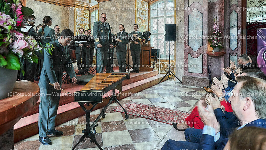 ALS1539_XXXIX-Chopin-Festival_Ausklang_Militaermusikkapelle NOe | (C)FotoLois.com, Alois Spandl, XXXIX. internationales CHOPIN-Festival in der Kartause Gaming, AUSKLANG in der Barockbibliothek mit der Militärmusik Niederösterreich unter der Leitung von Militärkapellmeister Oberst Adolf Obendrauf, So 6. August 2023.