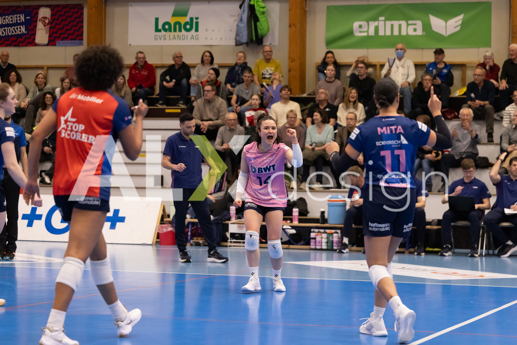 Volleyball I Frauen I Saison 2025-2026 I Volleyball NLA | Women I 1/2 Finals I  VC Kanti Schaffhausen - Sm'Aesch Pfeffingen I 18.03.2026 | 14 Romina Schnyder (CH) (Sm'Aesch Pfeffingen) – Libera - Realisiert mit Pictrs.com