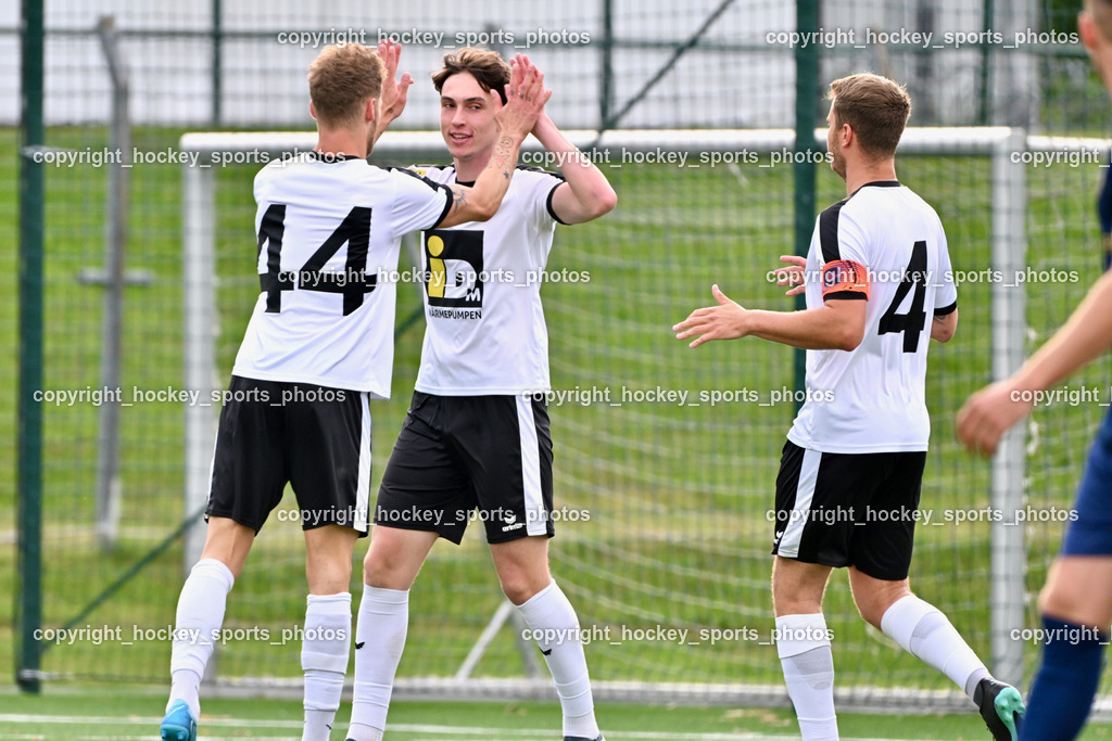 SV Spittal 1921 vs. ATUS Velden | Jubel SV Spittal Mannschaft, #44 Miha Kostanjsek SV Spittal, #9 Samuel Müllmann SV Spittal, #4 Thomas Walker SV Spittal, SV Spittal 1921 vs. ATUS Velden, SV Spittal 1921 vs. ATUS Velden am 05.06.2025 in Spittal an der Drau (Goldeck Stadion), Austria, (Photo by Bernd Stefan)