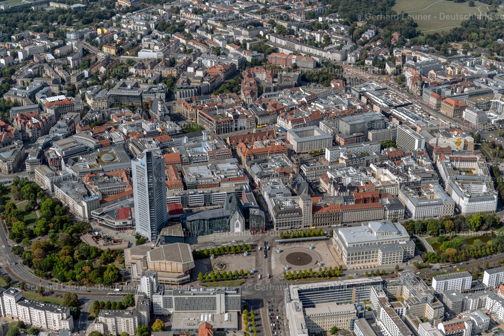 4039558 | LEIPZIG 14.09.2020 Stadtansicht des Innenstadtbereiches im Ortsteil Zentrum in Leipzig im Bundesland Sachsen, Deutschland. Weiterführende Informationen bei: Stadt Leipzig. // City view on down town in the district Zentrum in Leipzig in the state Saxony, Germany. Further information at: Stadt Leipzig. Foto: Gerhard Launer