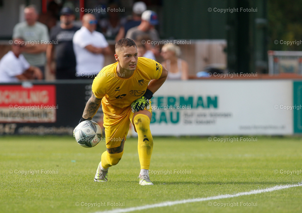 A_LUI_170824_18 | SPORT FUSSBALL LL-OST ASKOE OEDT 1B-ADMIRA LINZ 17.08.2024  IM BILD:  TORHUETER ANTONIO PAVLIC (OEDT) ) FOTO:  FOTOLUI