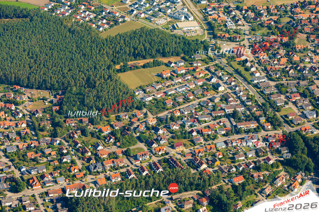 Das Luftbild zeigt : Petersgmünd Georgensgmünd - Die Luftaufnahme wurde 2024 vom UL-Flugzeug aus erstellt ( keine Drohne ) - Hochauflösende Luftaufnahme - Für grossformatige Ausdrucke geeignet. Die Geschenkidee !Mit Lizenz und Bildrechte bestellbar