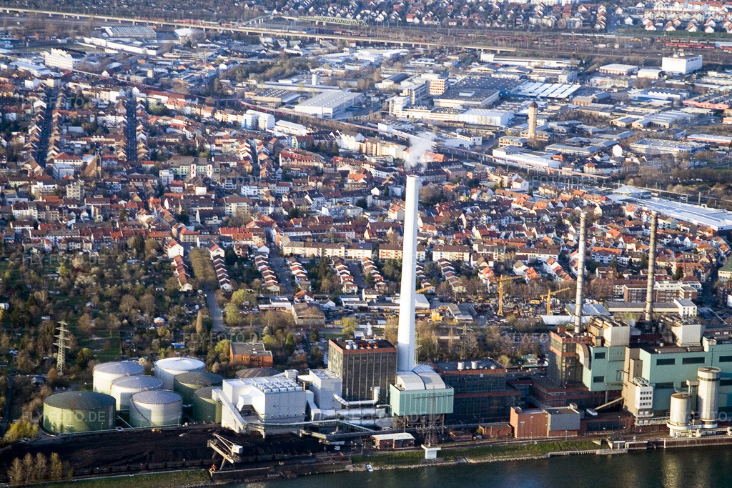 Luftbild: GKM von Süden im Ortsteil Rheinau in Mannheim im Bundesland Baden-Württemberg in Deutschland. Foto: IMG_10136.jpg vom 29.03.2008 durch Werner Riehm/FLY-FOTO.de
