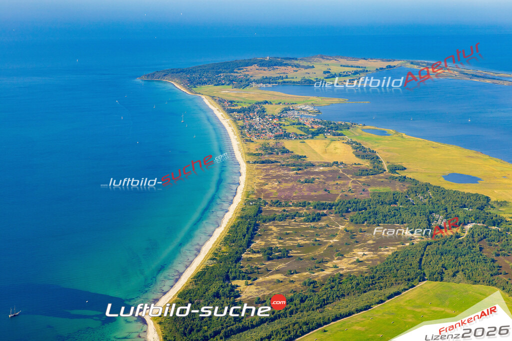 Schöne Luftaufnahme als Geschenk in Vitte Ostsee Strand Insel Hiddensee - Die Luftbildaufnahme wurde 2025 vom UL-Flugzeug heraus erstellt ( keine Drohne ) - Hochauflösende Luftaufnahme -Nicht vergleichbar mit Google Maps oder Satelittenbilder- Die Geschenkidee !Mit Lizenz und Bildrechte bestellbar
