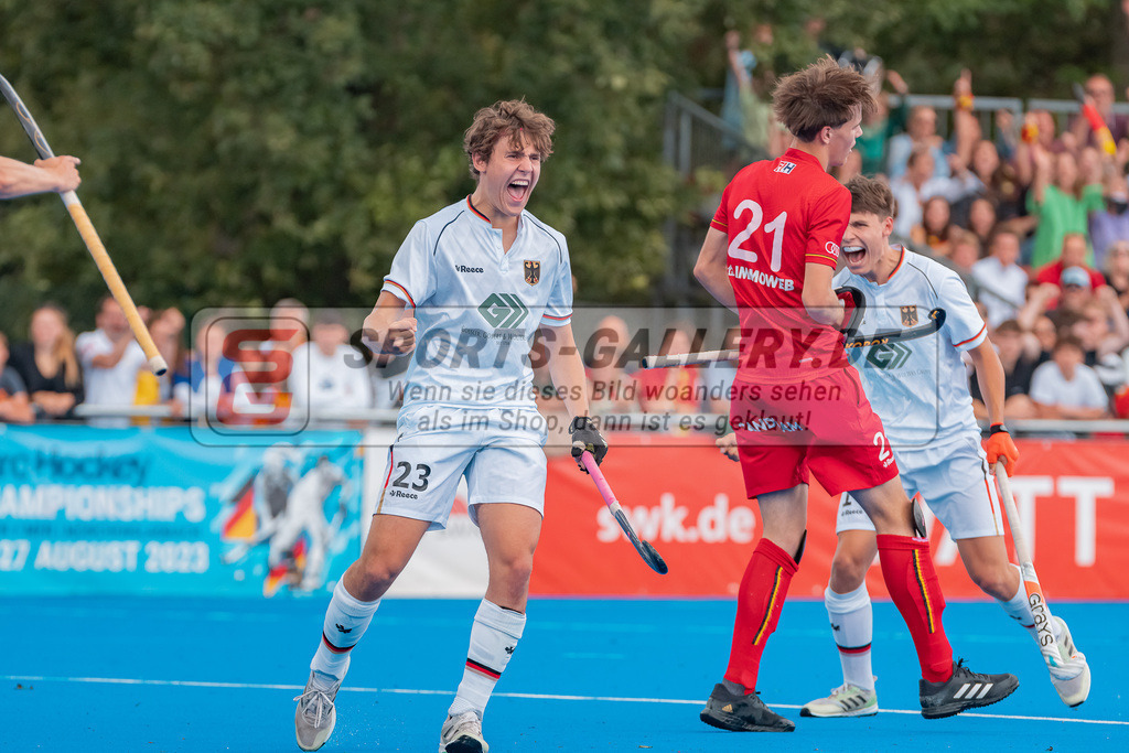 HK_20230716_102831 | Euro Hockey MU18 Boys Finale Belgium vs Germany Championship Girls & Boys am 16.7.2023 CHTC , Krefeld ,