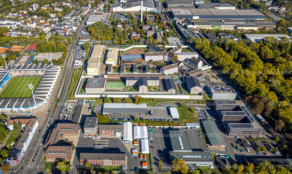 Bochum221000443 | Luftbild, Justizvollzugsanstalt Bochum, Grumme, Bochum, Ruhrgebiet, Nordrhein-Westfalen, Deutschland