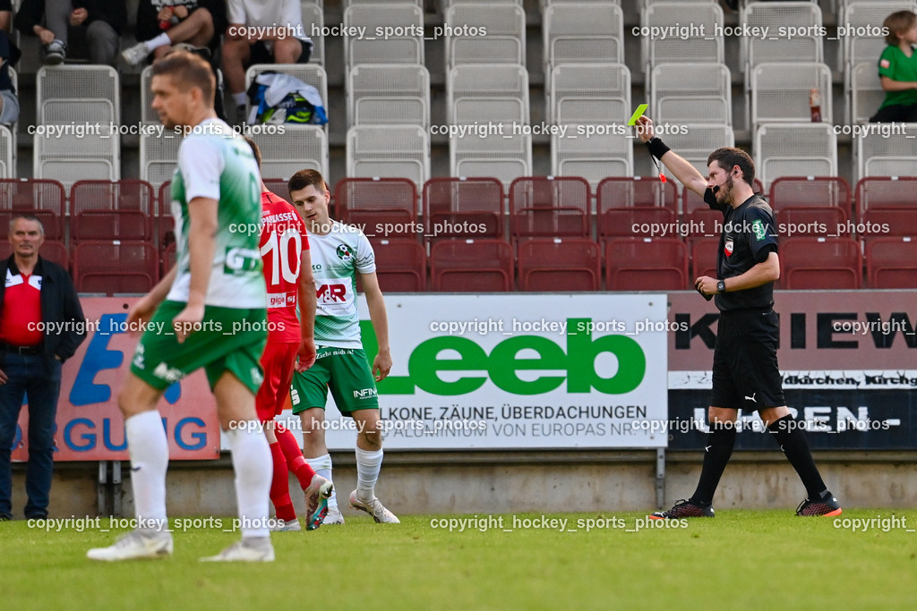 SV Feldkirchen vs. ATSV Wolfsberg 26.5.2023 | Hopfgartner Christoph Referee, Gelbe Karte, #15 Alexander Schwaiger