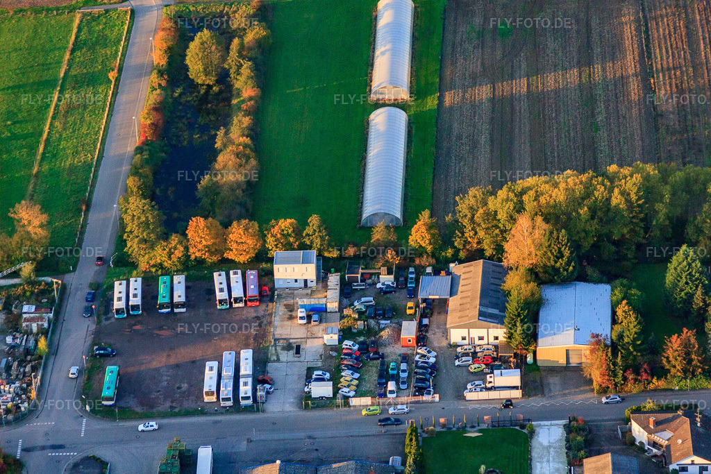 Luftbild: Industriegebiet Am Kleinwald x Bruchweg in Herxheim bei Landau im Bundesland Rheinland-Pfalz in Deutschland. Foto: IMG_60735.jpg vom 24.10.2013 durch Werner Riehm/FLY-FOTO.de