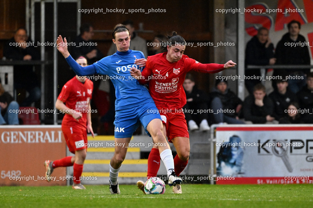 SAK vs. KAC 1909 | #5 Jakob Geister SAK, #4 Patrick Legner KAC, SAK vs. KAC 1909, SAK vs. KAC 1909 am 17.04.2025 in Klagenfurt (Sportpark Welzenegg), Austria, (Photo by Bernd Stefan)