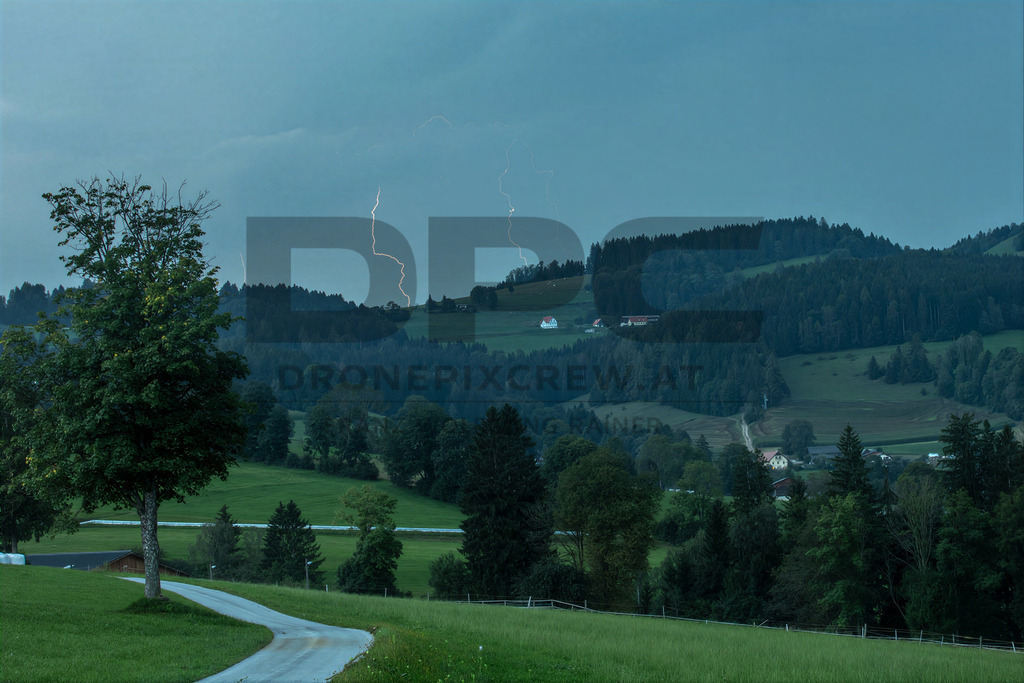 Lightning Storm over the Almenland | Multiple lightning strikes illuminate the night sky over the Almenland region in Austria during a powerful summer thunderstorm. - Realisiert mit Pictrs.com