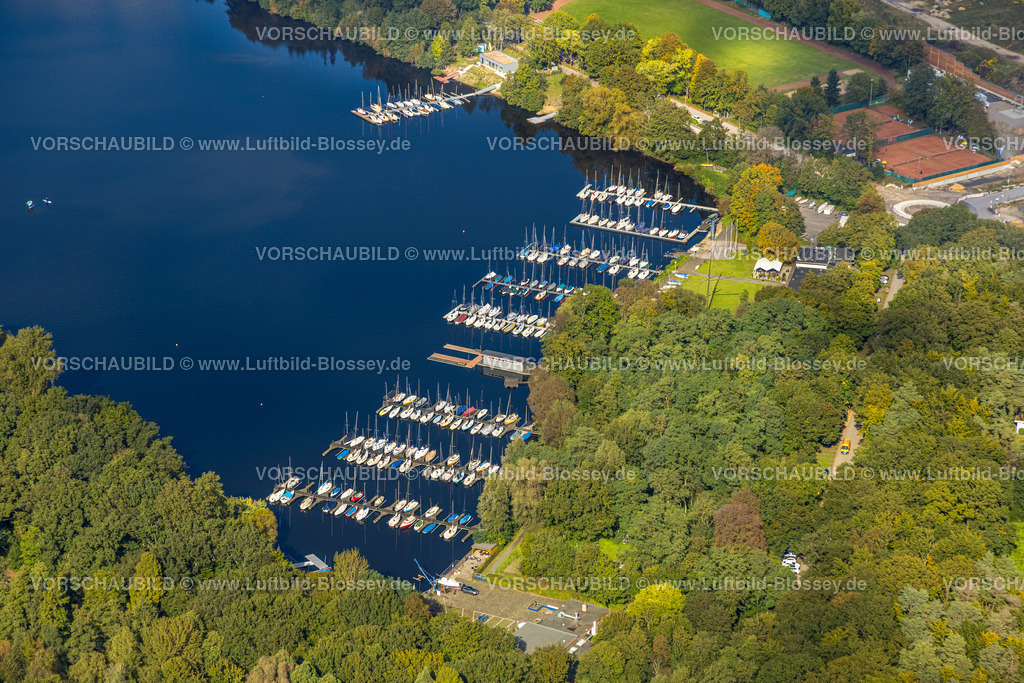 Duisburg241003157 | Luftbild, Sechs-Seen-Platte, Bootsanlegestelle Segelboote, Wedau, Duisburg, Ruhrgebiet, Nordrhein-Westfalen, Deutschland