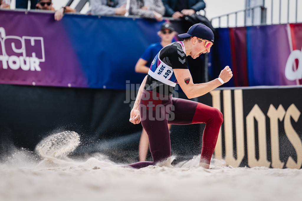 Beachvolleyball | Frauen | German Beach Tour 2024 | Tourstop Bremen | 08.06.2024 | Jubel von Melanie Gernert