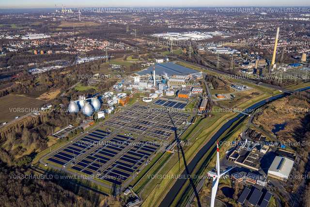 Bottrop240107131 | Luftbild, Emschergenossenschaft Kläranlage Bottrop, Welheim, Bottrop, Ruhrgebiet, Nordrhein-Westfalen, Deutschland