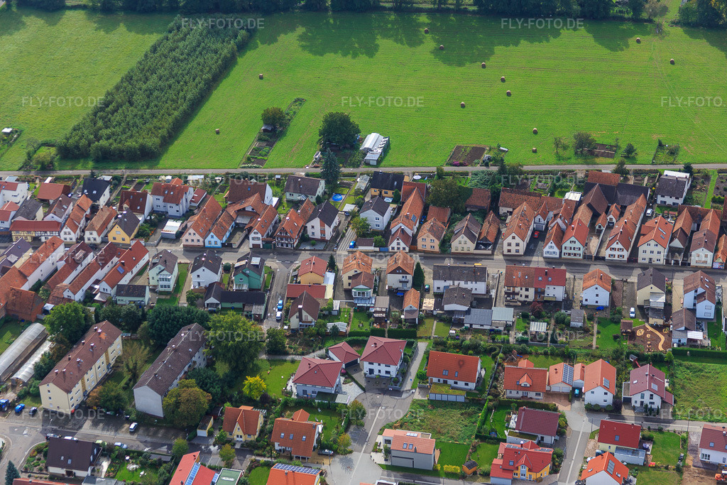 Luftbild: Saarstr in Kandel im Bundesland Rheinland-Pfalz in Deutschland. Foto: IMG_072805.jpg vom 19.09.2014 durch Werner Riehm/FLY-FOTO.de