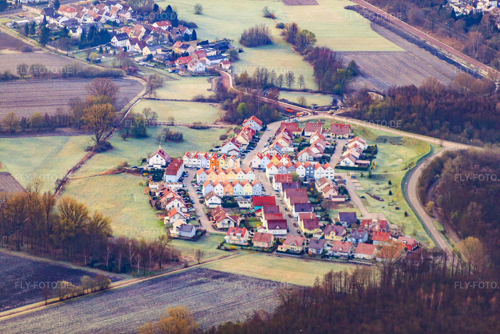 Luftbild: Im Schnabel in Wörth am Rhein im Bundesland Rheinland-Pfalz in Deutschland. Foto: IMG_25433.jpg vom 02.04.2010 durch Werner Riehm/FLY-FOTO.de