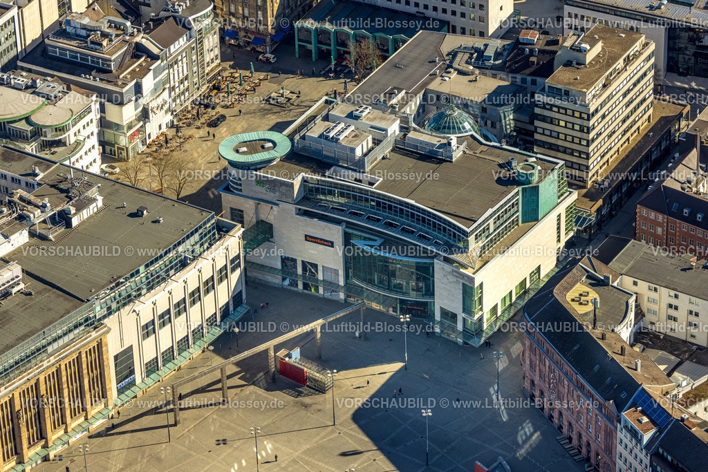 Dortmund250300313 | Luftbild, Geschäftszentrum Hansa-CarrÃ© mit Sportscheck, Platz Alter Markt, City, Dortmund, Ruhrgebiet, Nordrhein-Westfalen, Deutschland