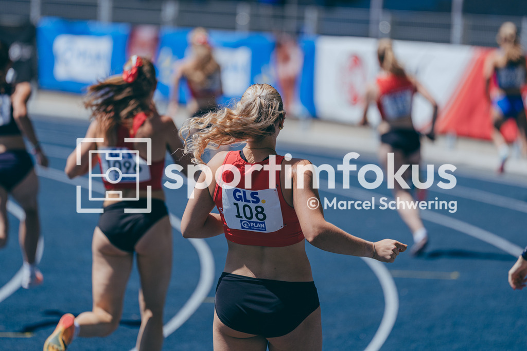 Deutsche Meisterschaften U20 / U16 2026 | Timea Mende, SC Potsdam e.V., 108, 4x100-Meter-Staffel, Deutsche Meisterschaften der U20 &amp; U16 2026, Lohrheidestadion Bochum-Wattenscheid, 10.07.2026. Foto: Marcel Schwering / sportimfokus - Realisiert mit Pictrs.com