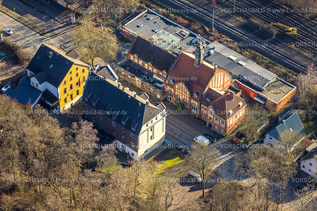 Bochum240103442 | Luftbild, Alter Bahnhof Langendreer Kunst und Kultur, Langendreer, Bochum, Ruhrgebiet, Nordrhein-Westfalen, Deutschland