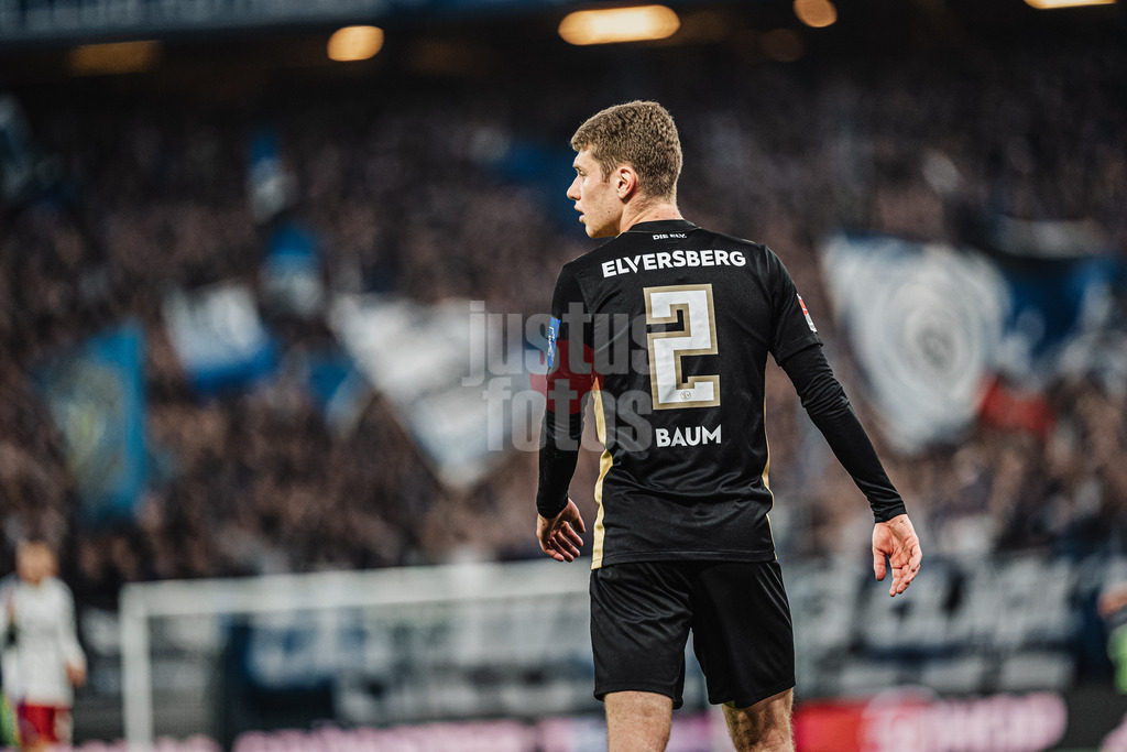 Fußball | Männer | Saison 2024/2025 | 2. Fußball-Bundesliga | 27. Spieltag | Hamburger SV vs. SV 07 Elversberg | 28.03.2025 | Elias Baum (#2, SV 07 Elversberg)