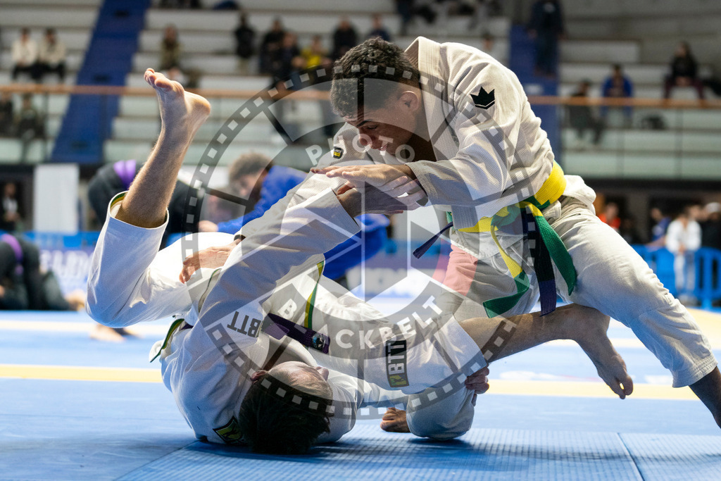 20240123PBB00479 | Fighters compete during the second day of the IBJJF European Championship in Paris, France, on January 23, 2024.