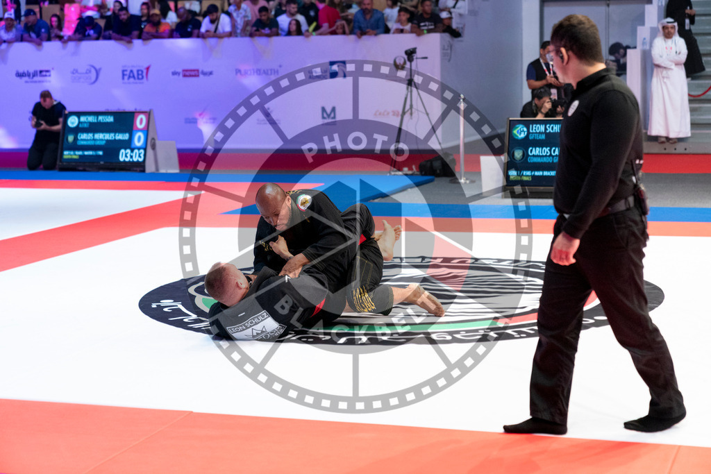 20231107PBB4175 | Fighters compete during the AJP World Master Championship in the Mubadala Arena in Abu Dhabi, Arab United Emirates, on November 7, 2023.