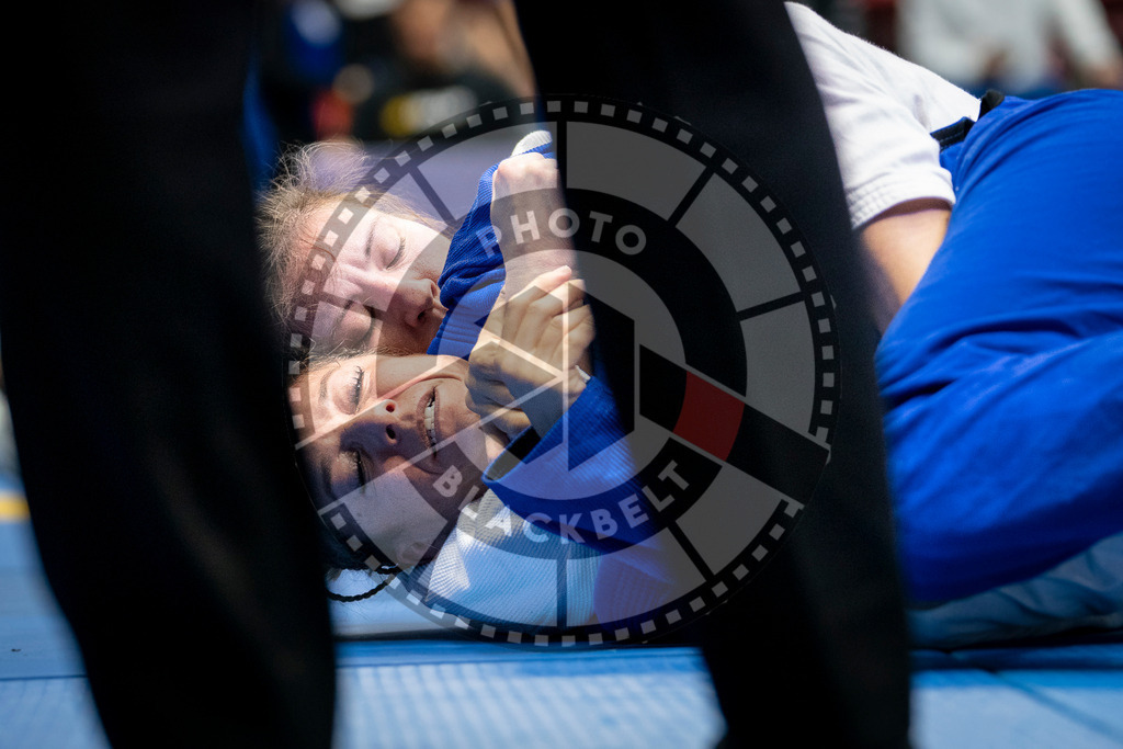 20240125PBB01267 | Fighters compete during the sixth day of the Brazilian Jiu-jitsu European Championship of the IBJJF in Paris, France, on January 25, 2024.