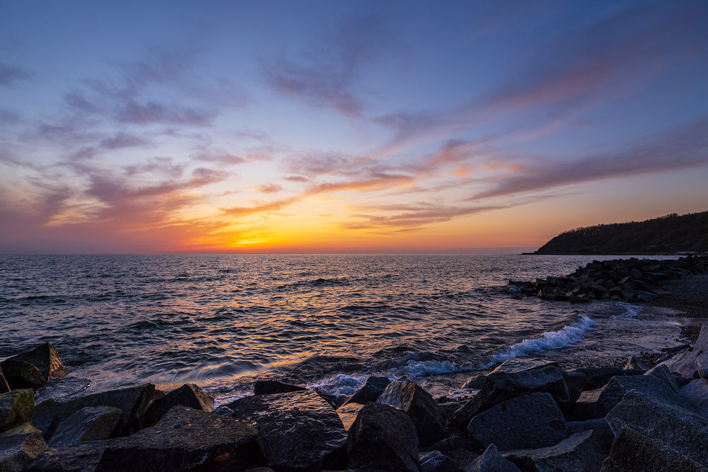 Sonnenuntergang am Strand von Kloster auf der Insel Hiddensee | Sonnenuntergang am Strand von Kloster auf der Insel Hiddensee.