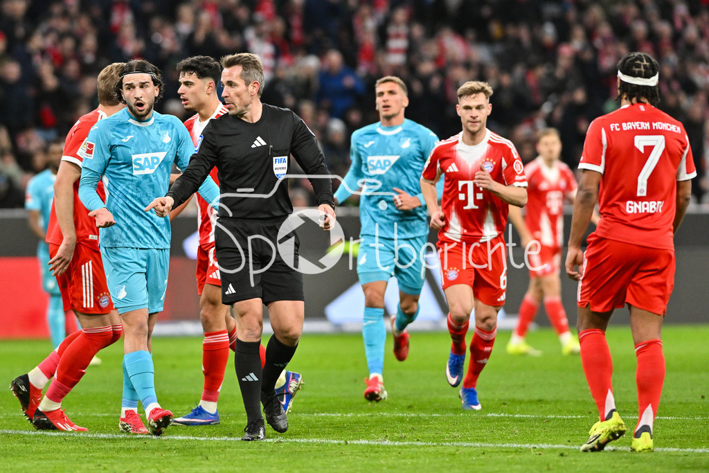 FC Bayern München - TSG 1899 Hoffenheim | MUNICH, GERMANY - 08. FEBRUARY: in dieser Szene entscheidet Schiedsrichter Tobias STIELER auf Elfmeter für die Bayern während dem Bundesligamatch zwischen dem FC Bayern München und der TSG 1899 Hoffenheim am 21. Spieltag in der Allianz Arena / DFL REGULATIONS PROHIBIT ANY USE OF PHOTOGRAPHS AS IMAGE SEQUENCES AND/OR QUASI-VIDEO