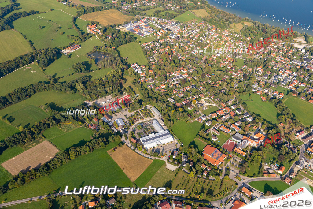 Aktuelles Luftbild von  Diessen am Ammersee - Die Luftaufnahme wurde 2020 mittels UL-Flugzeug erstellt ( keine Drohne ) - hochauflösende Kamera-Systeme von  Canon -Beste Qualität - Für grossformatige Ausdrucke geeignet. Die Geschenkidee !