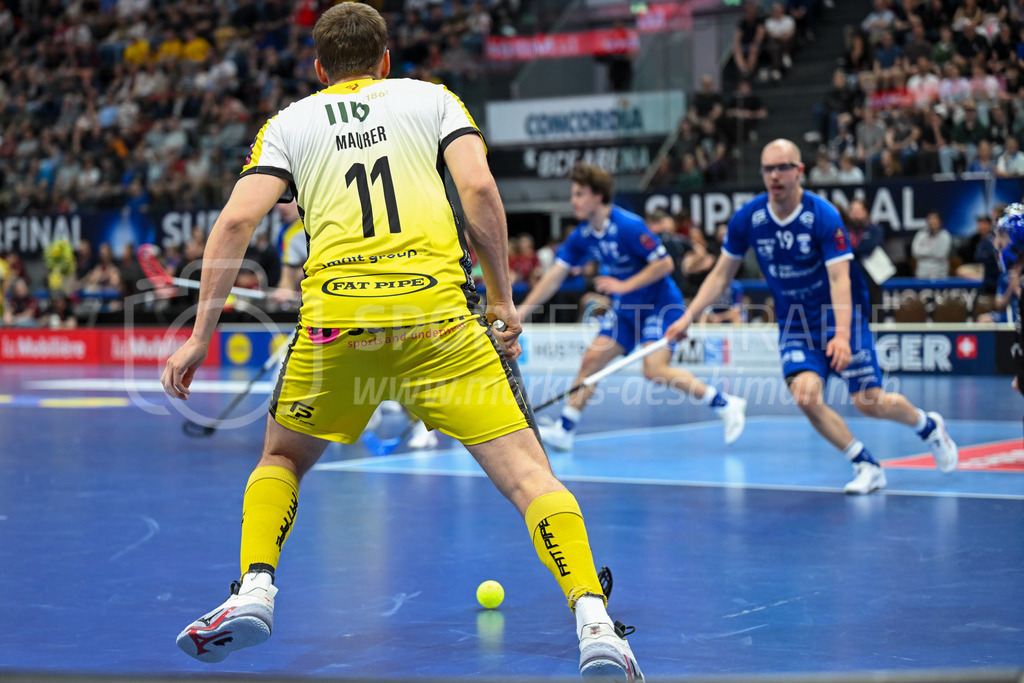 Zug United - HC Rychenberg - 25. April 2026 | Manuel Maurer (#11 HC Rychenberg Winterthur) am L-UPL Superfinal-Spiel zwischen Zug United und HC Rychenberg am 25. April 2026 in der BCF Arena, Fribourg, Schweiz.Bild: Sportfotografie Markus Aeschimann | www.markus-aeschimann.ch - Realisiert mit Pictrs.com