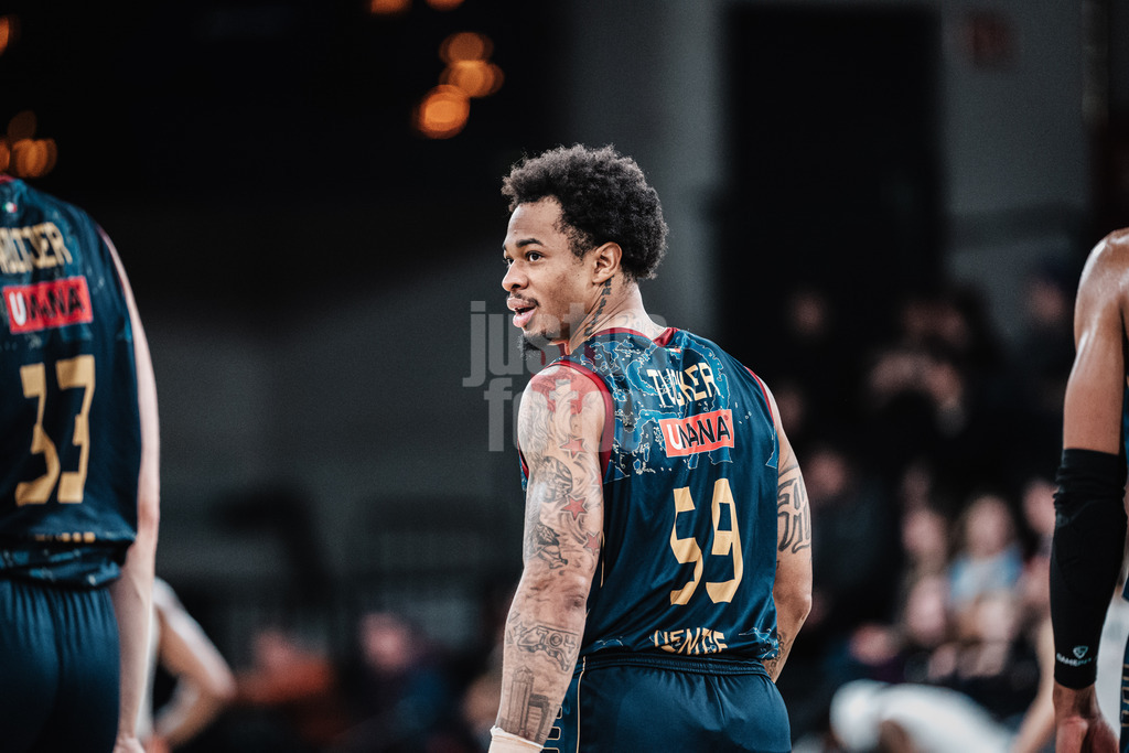 Basketball | Männer | Saison 2023/2024 | BKT EuroCup | Veolia Towers Hamburg vs. Umana Reyer Venice | 06.02.2024 | Rayjon Tucker (#59, Umana Reyer Venice) Portrait