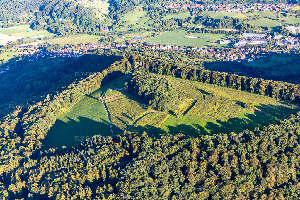 Luftbild: Jux Höhle in Rudersberg im Bundesland Baden-Württemberg in Deutschland. Foto: IMG_093614.jpg vom 22.08.2016 durch Werner Riehm/FLY-FOTO.de