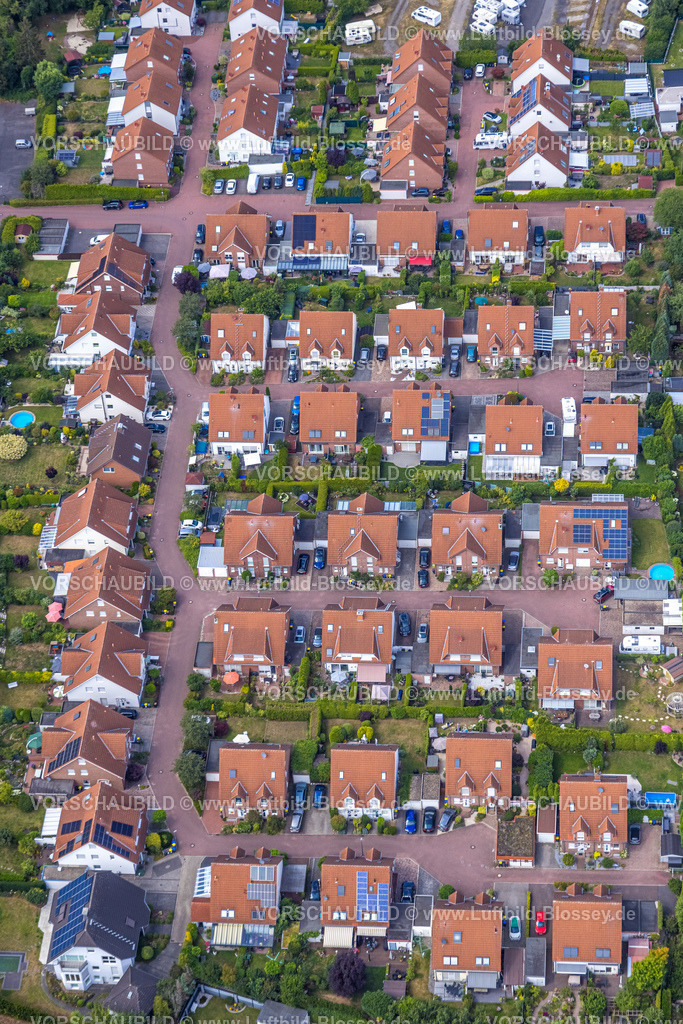 Castrop-Rauxel220706983 | Luftbild, Wohnsiedlung Messenkamp mit roten Dächern, Behringhausen, Castrop-Rauxel, Ruhrgebiet, Nordrhein-Westfalen, Deutschland