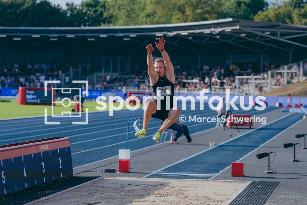 Deutsche Meisterschaften der Frauen und Männer 2026 | Luka Herden, LG Brillux Münster, Weitsprung, Deutsche Meisterschaften der Frauen und Männer 2026, Lohrheidestadion Bochum-Wattenscheid, 25.07.2026. Foto: Marcel Schwering / sportimfokus - Realisiert mit Pictrs.com