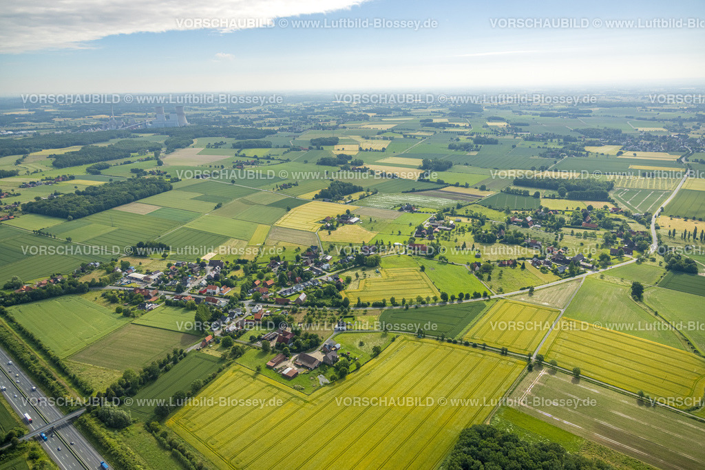 Hamm220602167 | Luftbild, Ortsteil Norddinker, Uentrop, Hamm, Ruhrgebiet, Nordrhein-Westfalen, Deutschland