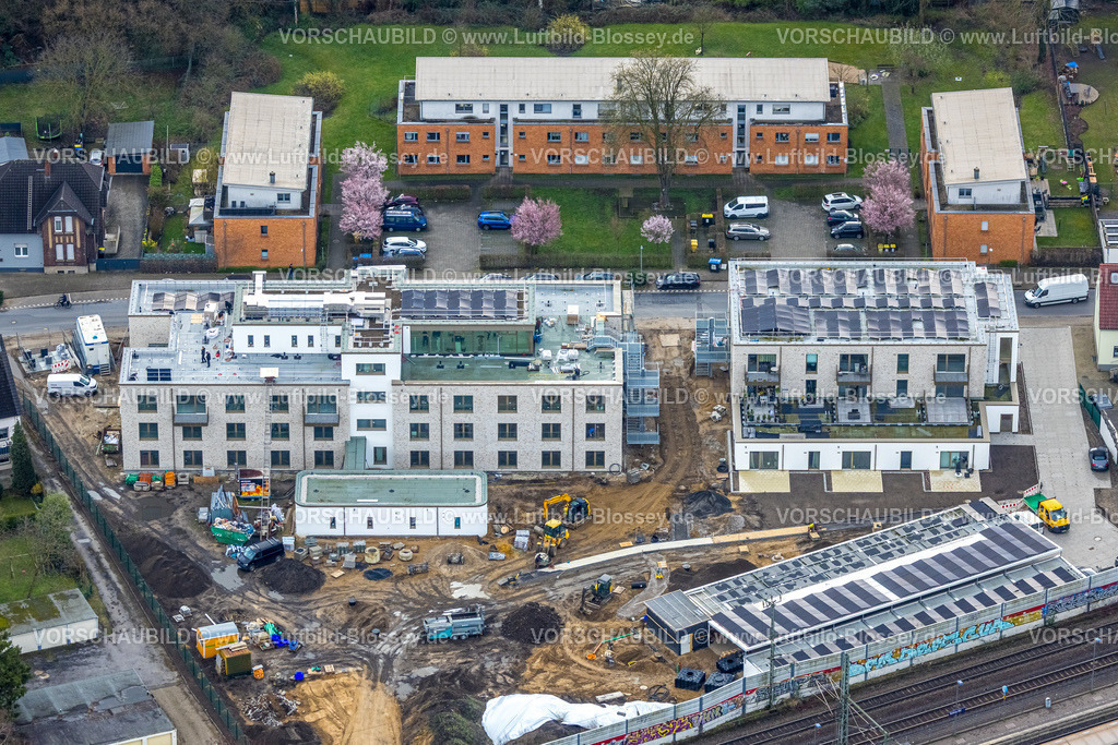 Bottrop260306151 | Luftbild, Baustelle mit Neubau Wohnzentrum für Senioren an der Lehmkuhler Straße, Süd, Bottrop, Ruhrgebiet, Nordrhein-Westfalen, Deutschland