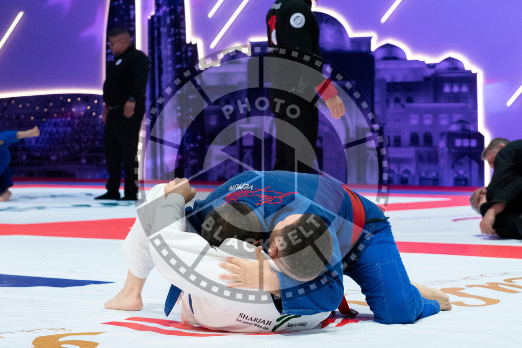 20231106PBB2300 | Fighters compete during the AJP World Master Championship in the Mubadala Arena in Abu Dhabi, Arab United Emirates, on November 6, 2023.