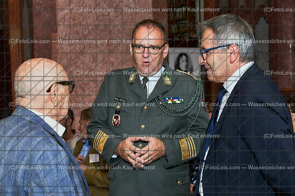 ALS1405_XXXIX-Chopin-Festival_Kanitzer-Obendrauf-Schachner | (C)FotoLois.com, Alois Spandl, XXXIX. internationales CHOPIN-Festival in der Kartause Gaming, AUSKLANG in der Barockbibliothek mit der Militärmusik Niederösterreich unter der Leitung von Militärkapellmeister Oberst Adolf Obendrauf, So 6. August 2023.