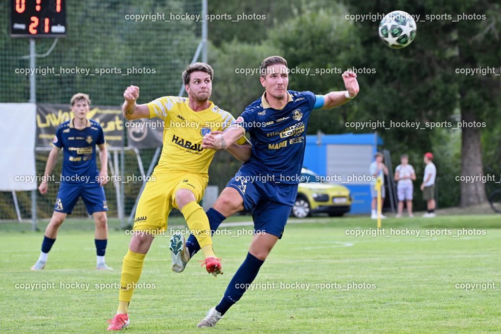 SV Malta vs. ATUS Velden | #10 Philip Aschbacher SV Malta, #8 Fabian Kopeinig ATUS Velden, SV Malta vs. ATUS Velden, SV Malta vs. ATUS Velden am 19.08.2025 in Malta (Sportplatz Malta), Austria, (Photo by Bernd Stefan)