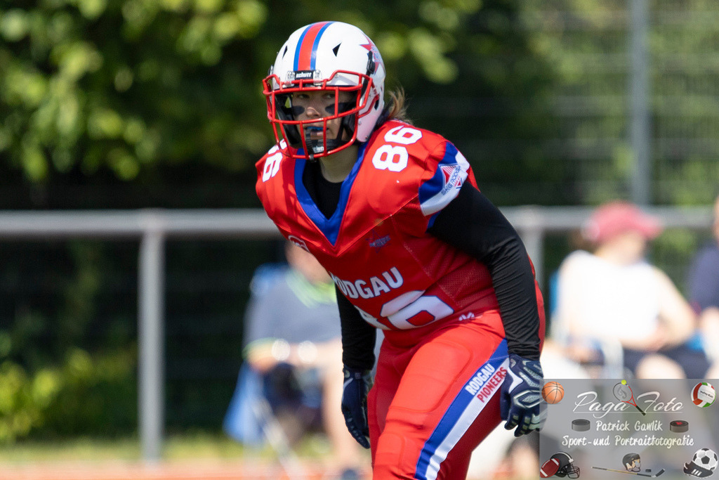 GFLW 1: German Football League Women 1: Rodgau Pioneers Ladies - Stuttgart Scorpions Sisters, 07.06.2026 | Lea Schlipphak (Rodgau Pioneers Ladies #86), Freisteller, Portrait / Porträt, Rodgau Pioneers Ladies - Stuttgart Scorpions Sisters, Rodgau, Maingau-Energie-Stadion "Am Weichsee", 7.6.2026 - Realisiert mit Pictrs.com
