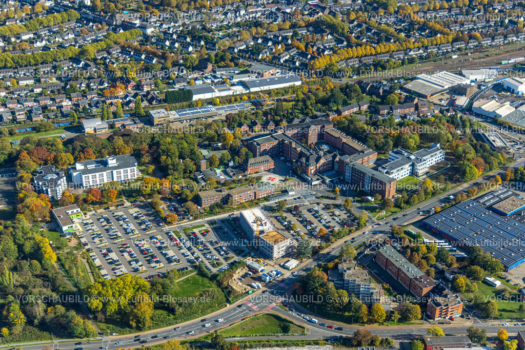 Moers221003894 | Luftbild, Krankenhaus Bethanien, Baustelle mit Neubau Bettenhaus, Moers, Moers, Ruhrgebiet, Nordrhein-Westfalen, Deutschland