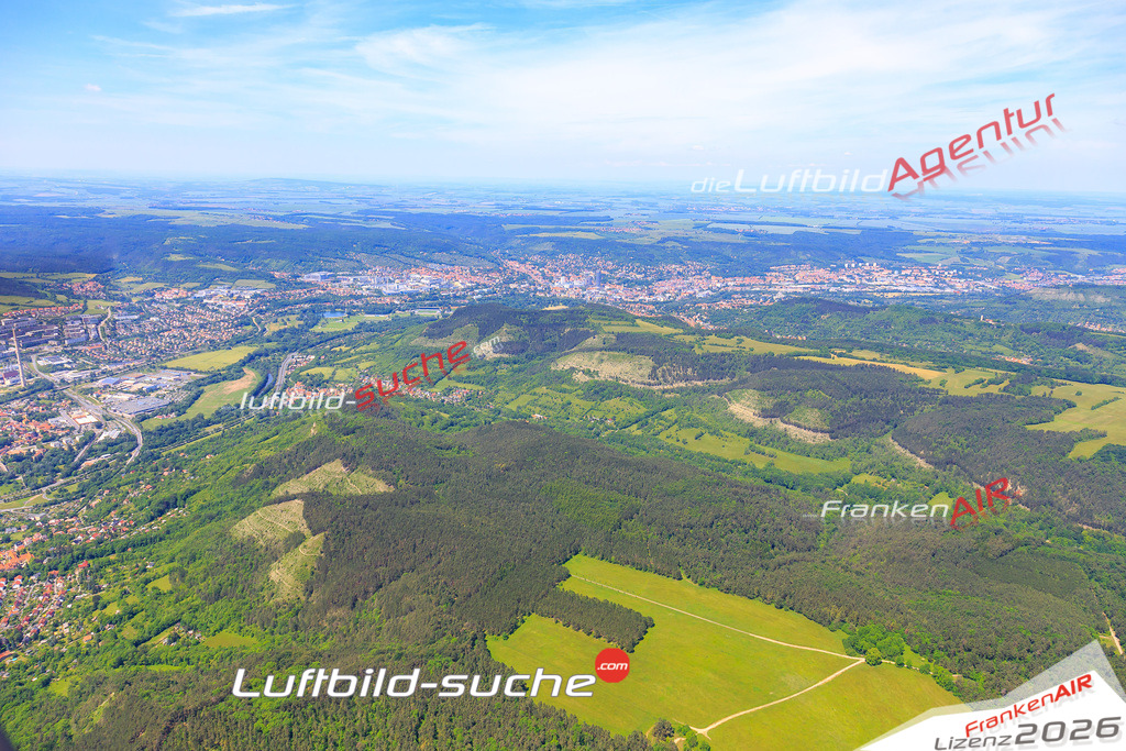 Die Luftaufnahme Drackendorf - Jena wurde vom UL-Flugzeug (keine Drohne) aus fotografiert.Hohe Druck- Auflösung-die Geschenkidee!