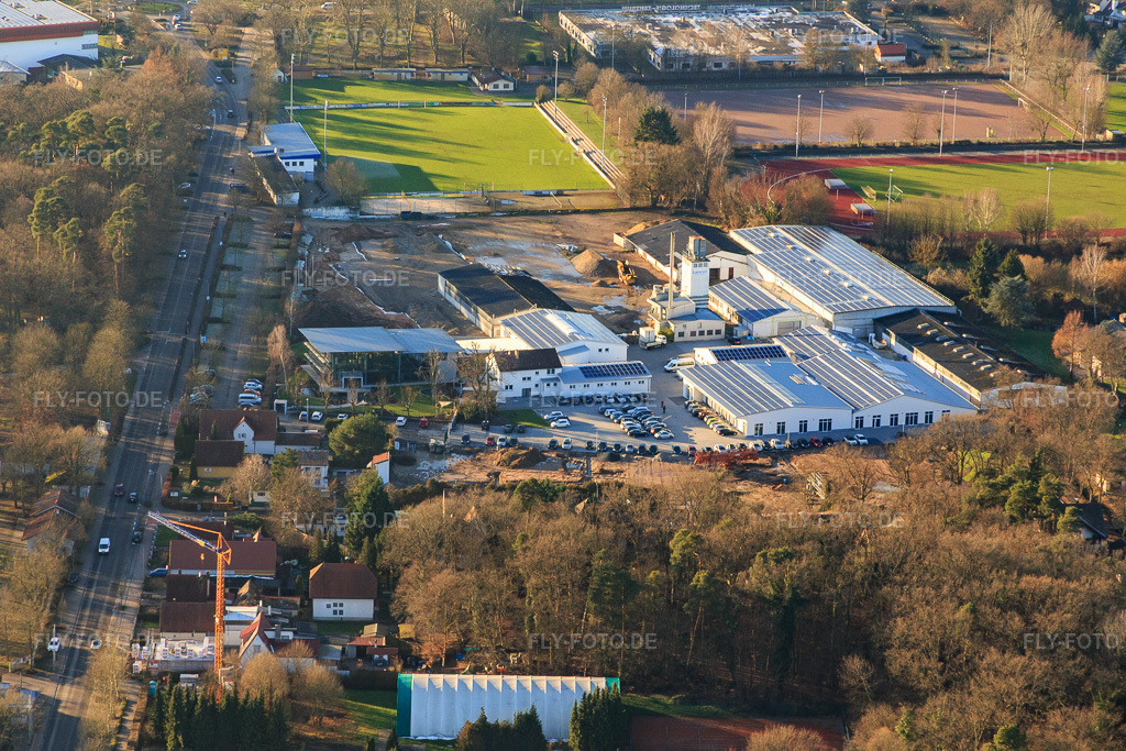 Luftbild: Quartier Lanzet von Osten in Herxheim bei Landau im Bundesland Rheinland-Pfalz in Deutschland. Foto: IMG_076474.jpg vom 05.01.2015 durch Werner Riehm/FLY-FOTO.de