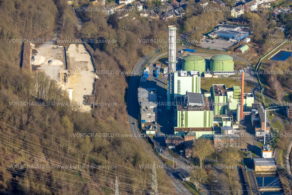 Herdecke260304218 | Luftbild, Mark-E GuD-Kraftwerk Herdecke Kraftwerk, Cuno Kraftwerk Schornstein, Herdecke, Ruhrgebiet, Nordrhein-Westfalen, Deutschland