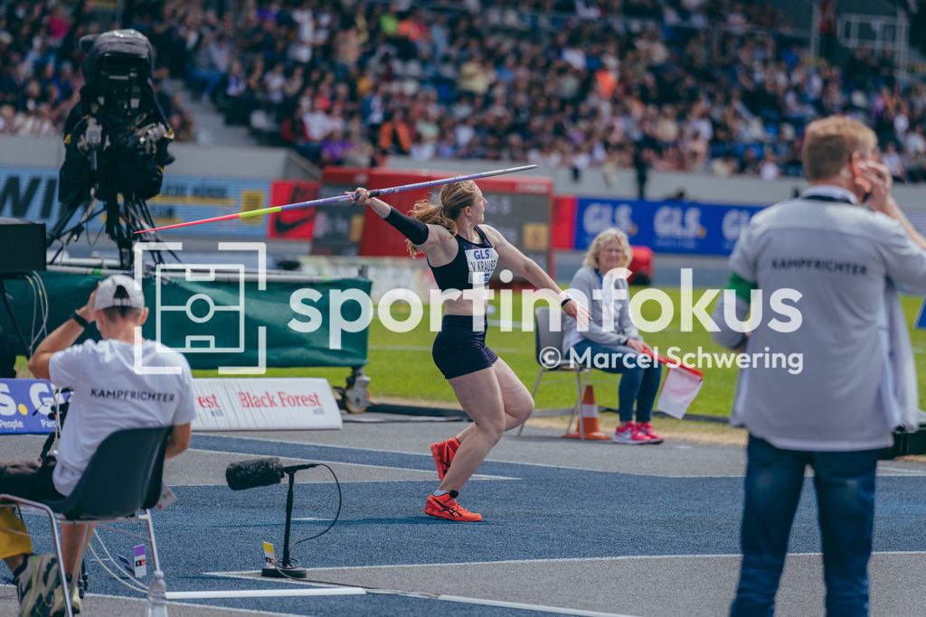 Deutsche Meisterschaften der Frauen und Männer 2026 | Victoria Krause, Düsseldorf Athletics, Speerwurf, Deutsche Meisterschaften der Frauen und Männer 2026, Lohrheidestadion Bochum-Wattenscheid, 26.07.2026. Foto: Marcel Schwering / sportimfokus - Realisiert mit Pictrs.com