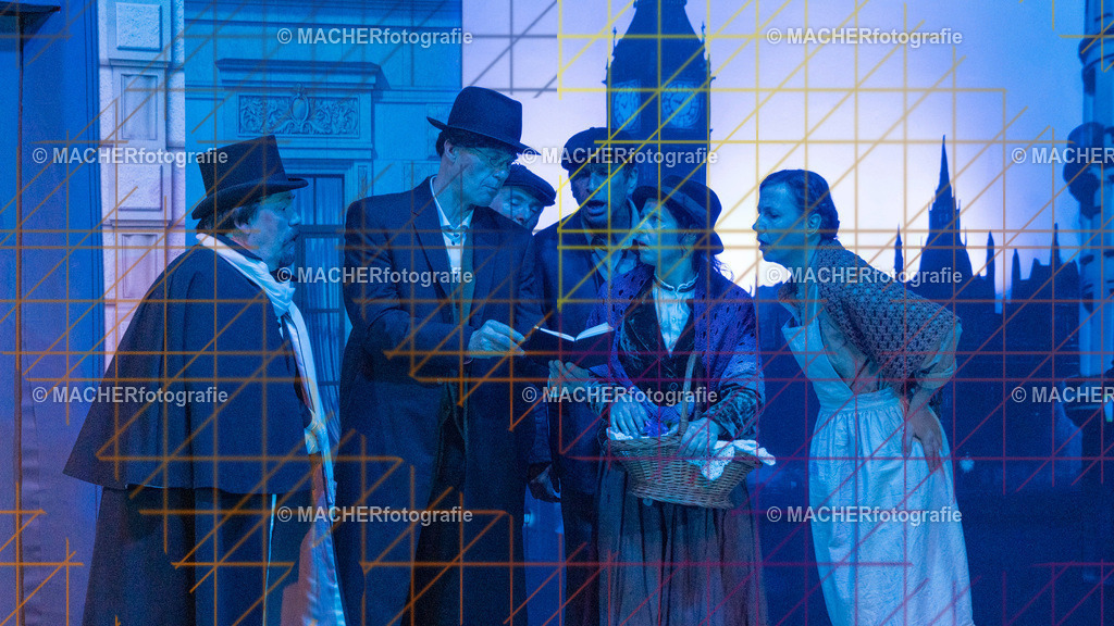 018_MFL-2025 | Portraitbilder von Regisseur; Darsteller; Techniker; Maske; Kostüme; Chor; Musiker; Bilderserie der Generalprobe und der Premierenvorstellung, Szenenbilder; Ausdrucksstudien; Bühnenüberblick; Bühnenkulissen; Pressefotos inkl. Redaktionsfoto Darstellergruppe.