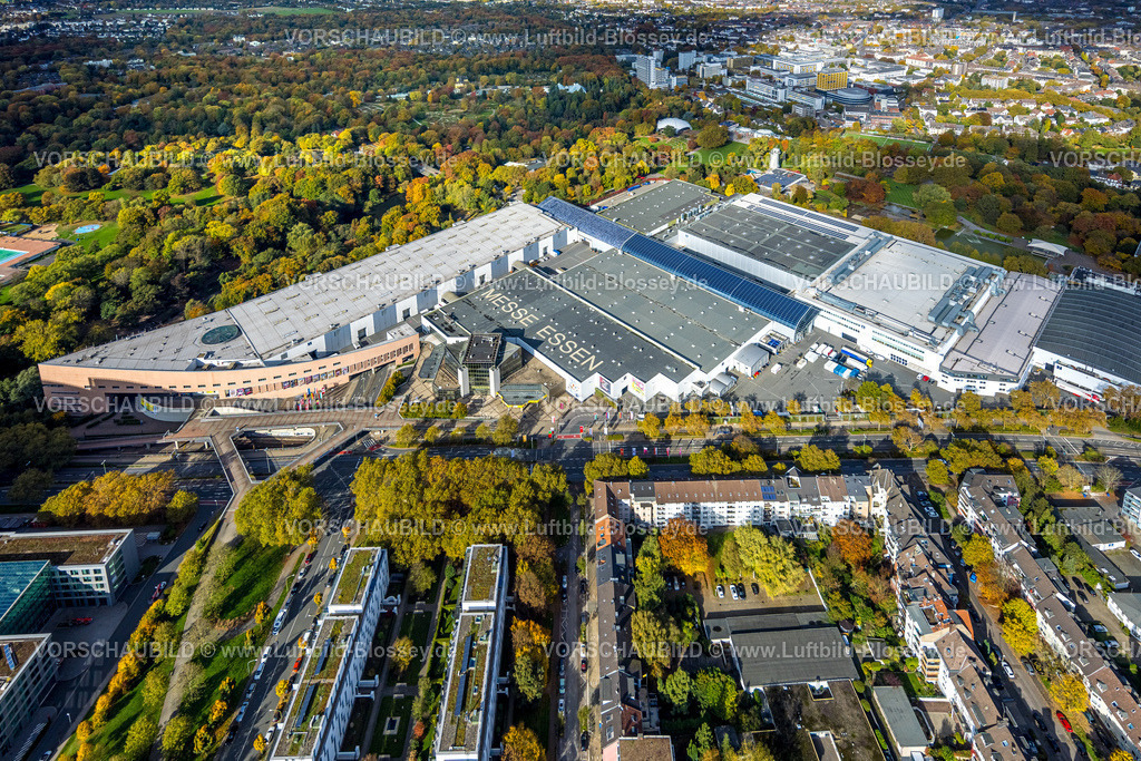 Essen251003115Mitte | Luftbild, Messe Essen Gelände, Gesamtübersicht, Bredeney, Essen, Ruhrgebiet, Nordrhein-Westfalen, Deutschland