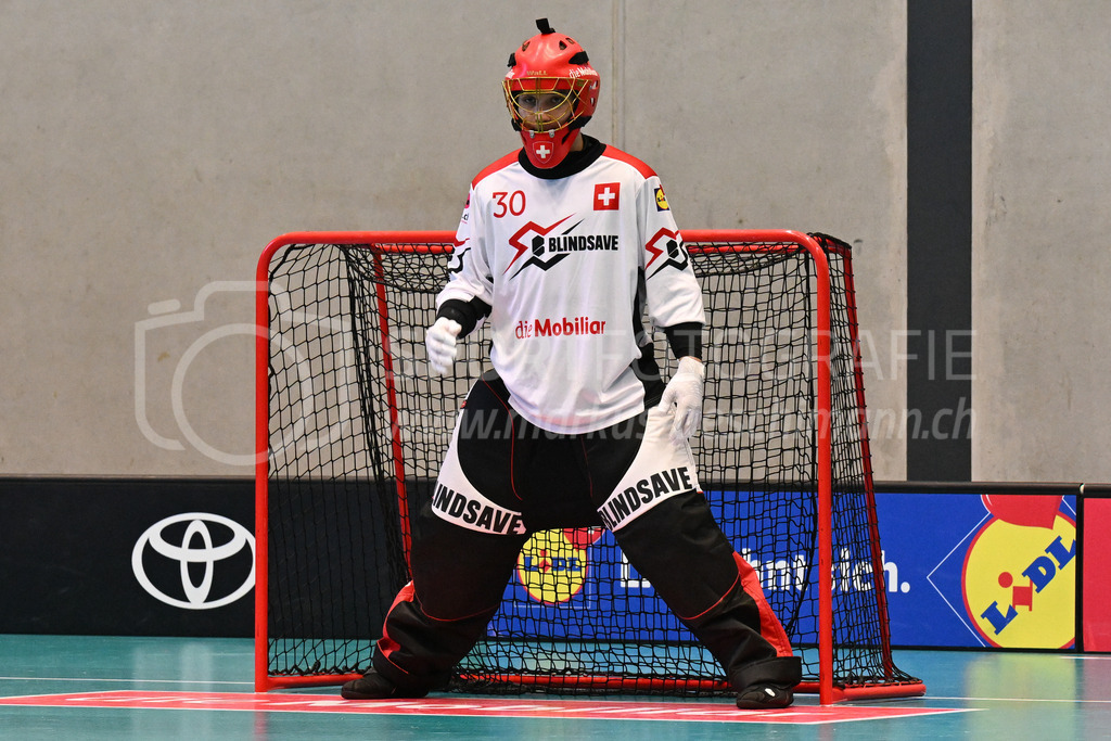 Switzerland B U19 vs Switzerland U19 - 4. February 2024 | Switzerland B U19 vs Switzerland U19
U19 Men International Matches in Switzerland
GoEasy Arena, Siggenthal Station
Switzerland goalie #30 Ilja Brunner.
Credit: Markus Aeschimann | <a href="https://www.markus-aeschimann.ch">Sportfotografie Markus Aeschimann</a> | <a href="https://www.instagram.com/sportfotografie.aeschimann">@sportfotografie.aeschimann</a> - Realisiert mit Pictrs.com